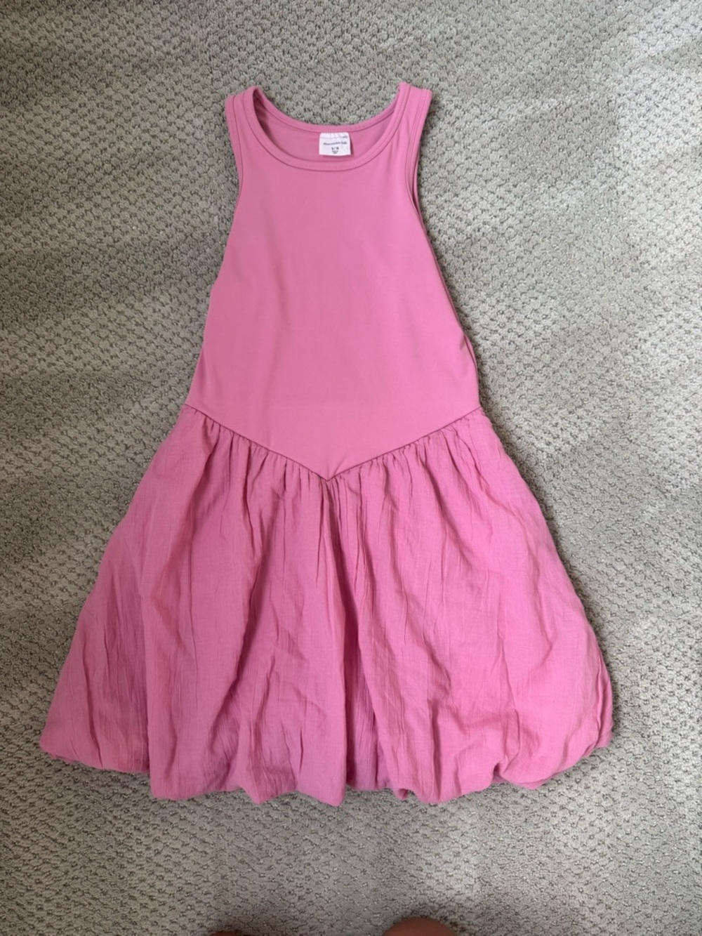 Girls Abercrombie Pink Sleeveless Bubble Dress 9/10